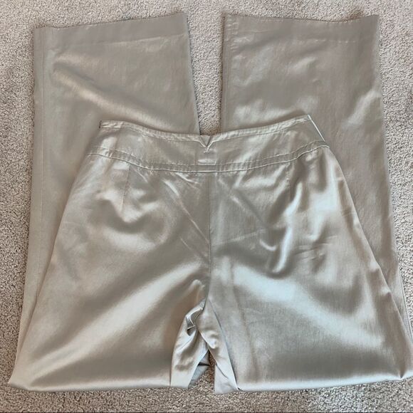 Donna Karan black label Ivory cream satin pants - Picture 3 of 12